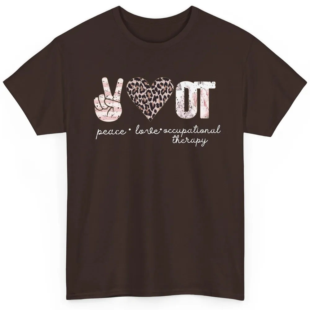 Retro Occupational Therapist Peace Love Occupational Therapy Classic Unisex T-Shirt