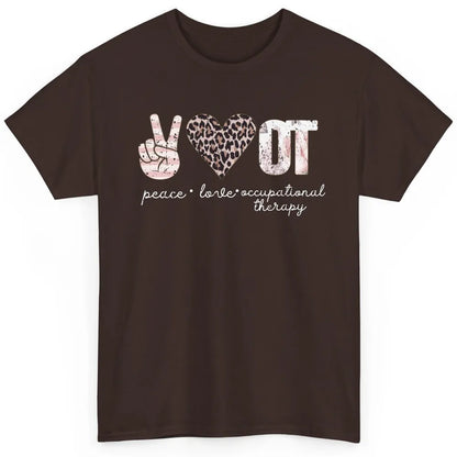 Retro Occupational Therapist Peace Love Occupational Therapy Classic Unisex T-Shirt
