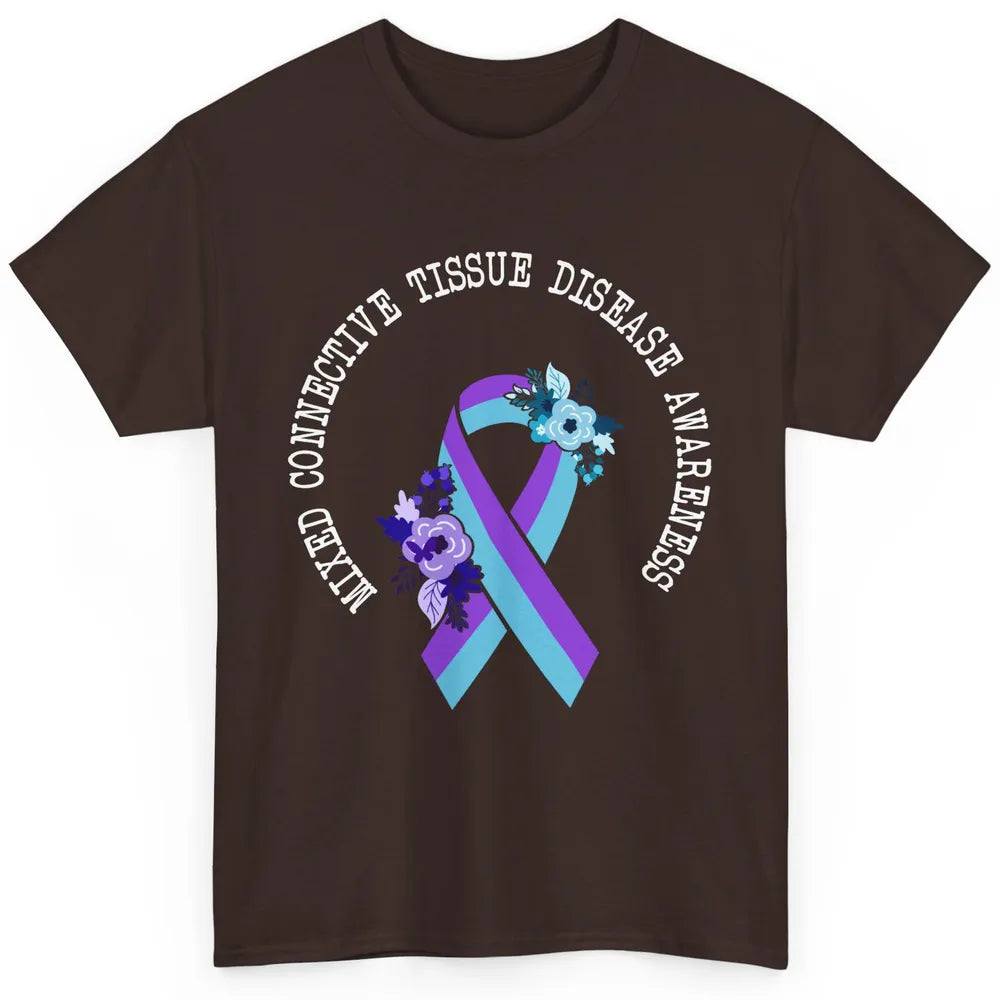 Mixed Connective Tissue Disease Awareness MCTD Floral Ribbon Classic Unisex T-Shirt
