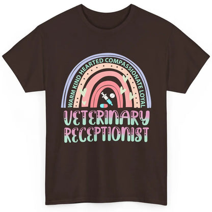 Pink Rainbow Veterinarian Receptionist Dog Recue Dog Mom Classic Unisex T-Shirt