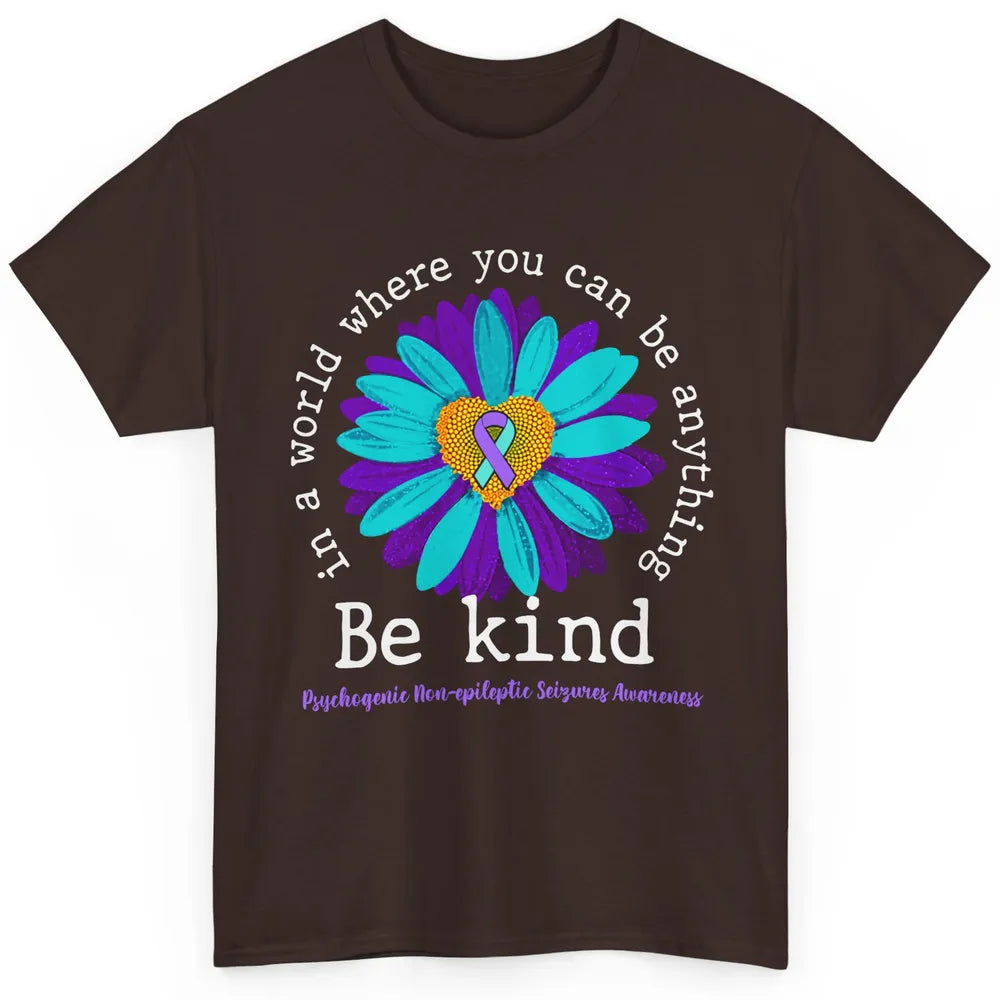 PNES Awareness Purple Teal Ribbon Sunflower Be Kind Classic Unisex T-Shirt