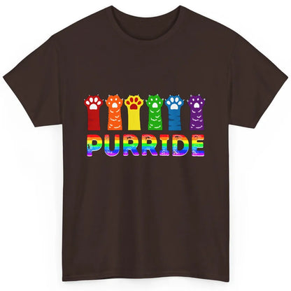 Purride Funny Cat Lover LGBT Pride Awareness Gift LGBT Month Classic Unisex T-Shirt