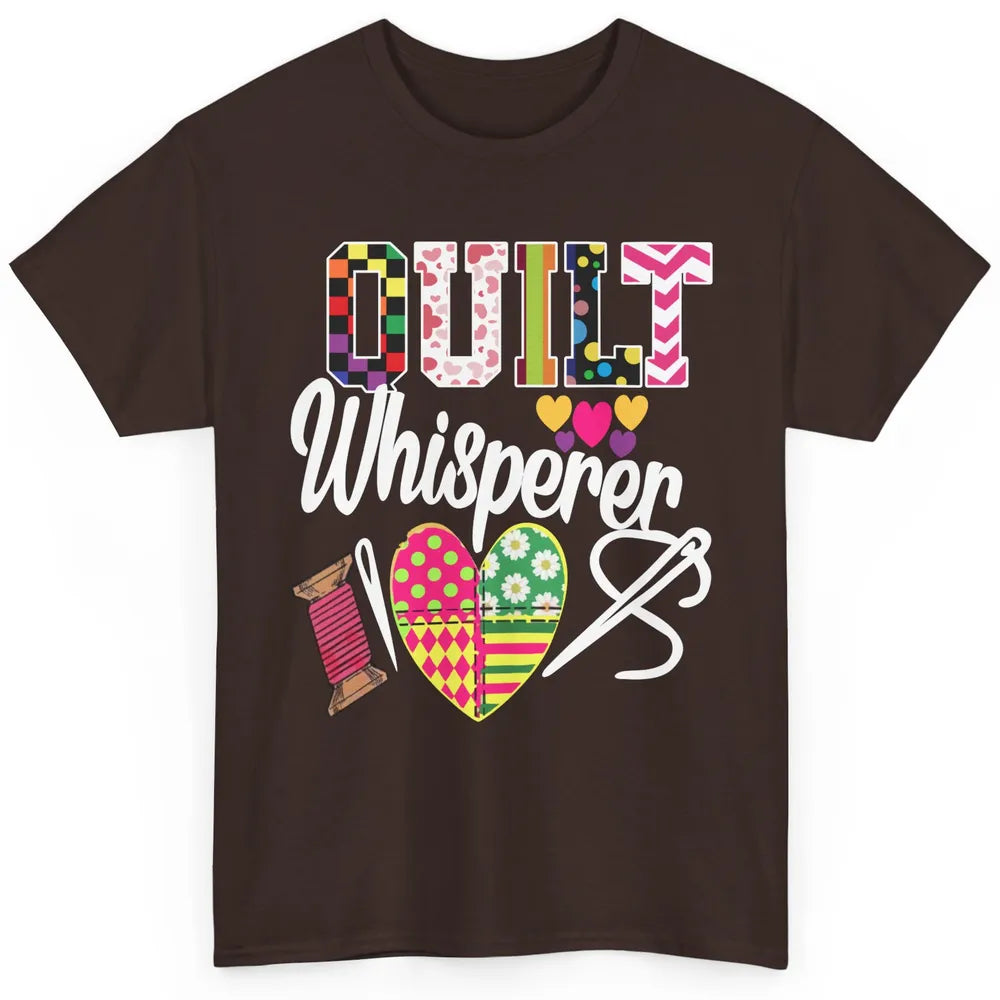 Retro Quilt Whisperer Quilting Life Sewing Life Quilt Lovers Classic Unisex T-Shirt