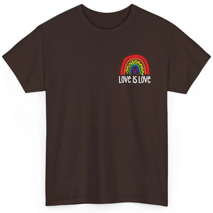 Rainbow Love Is Love LGBT Gay Pride Month Rainbow Flag Classic Unisex T-Shirt