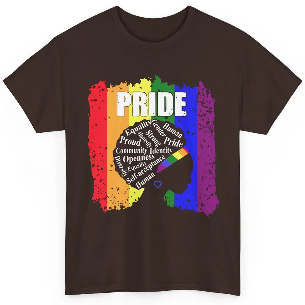 Proud Afro Girl Gay Pride Month Equality Classic Unisex T-Shirt