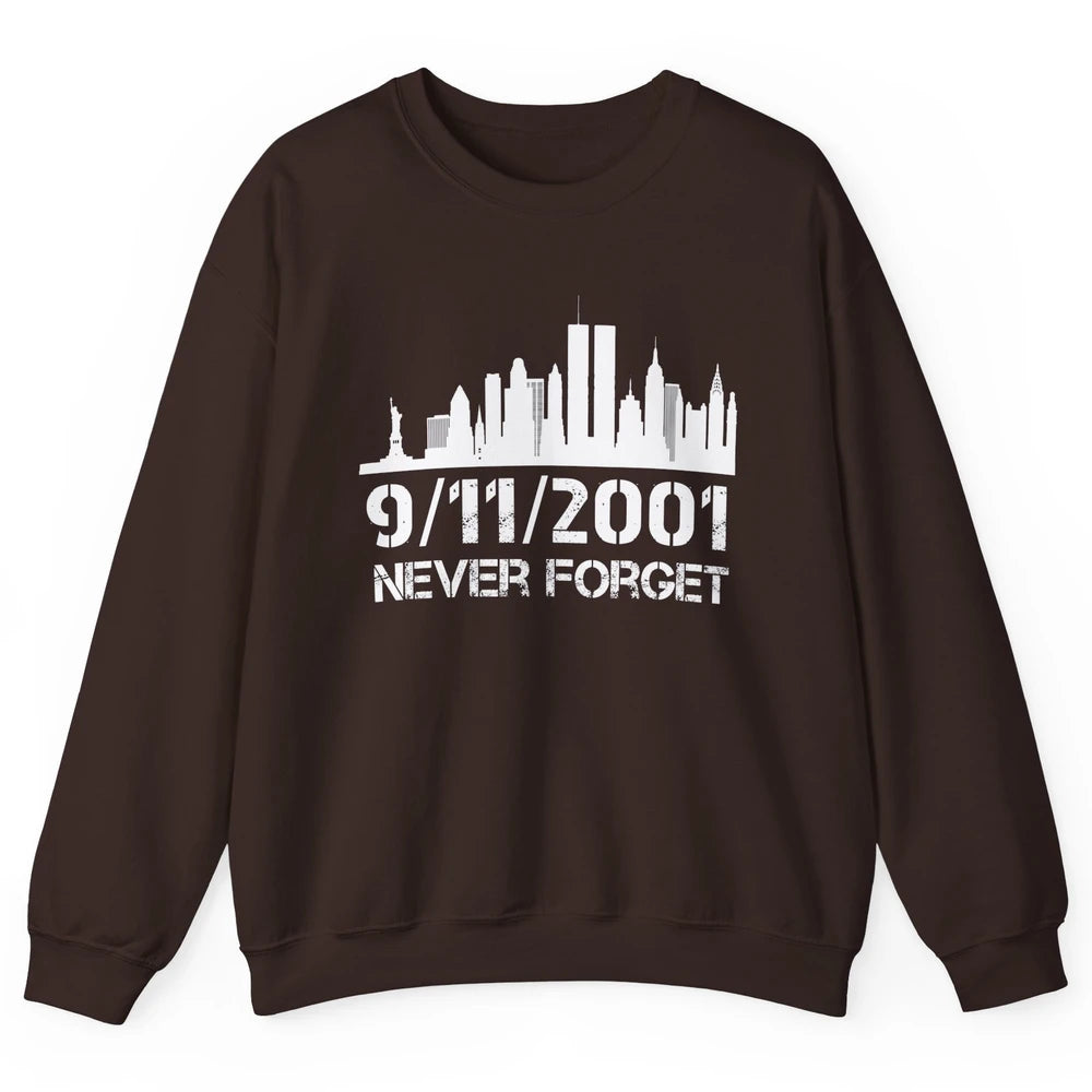 Never Forget 9/11 20th Anniversary Patriot Memorial Day Unisex Crewneck Sweatshirt