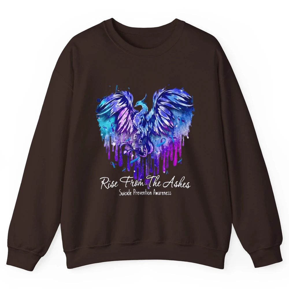 Phoenix Bird Warrior Love Suicide Prevention Awareness Month Unisex Crewneck Sweatshirt