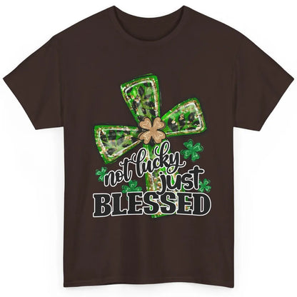 Not Lucky Just Blessed Patrick's Day Christian Faith Clovers Classic Unisex T-Shirt