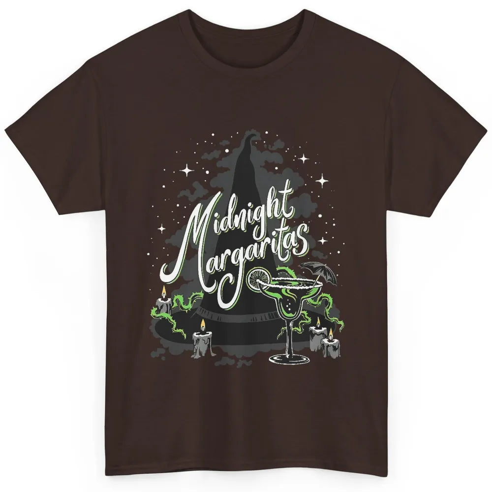 Midnight Margaritas Witch Hat Wine Halloween Spooky Party Classic Unisex T-Shirt