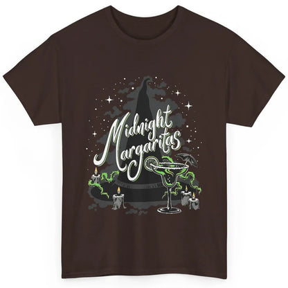 Midnight Margaritas Witch Hat Wine Halloween Spooky Party Classic Unisex T-Shirt