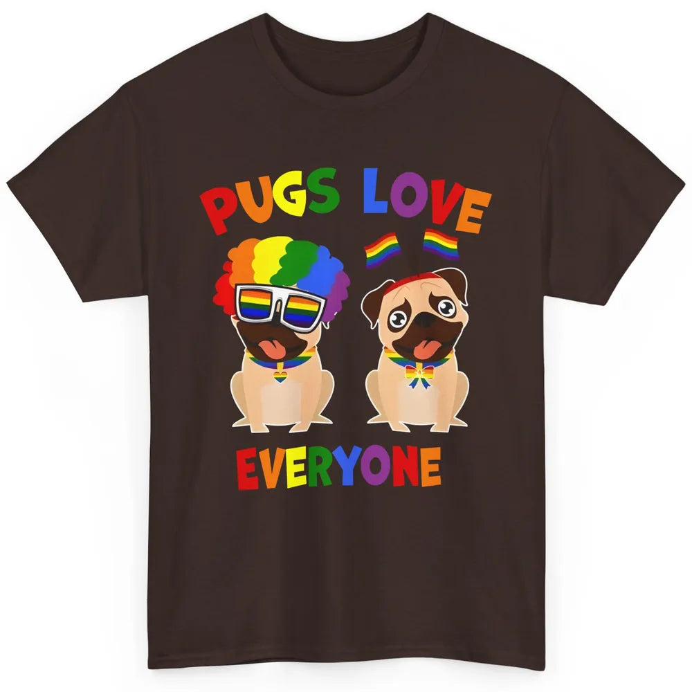 Pride Parade Pugs Love Everyone LGBT Pugs Gay Pride LGBT Classic Unisex T-Shirt