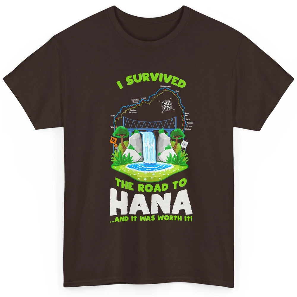 I Survived Road To Hana Maui Island Hawaiian Beach Summer Classic Unisex T-Shirt