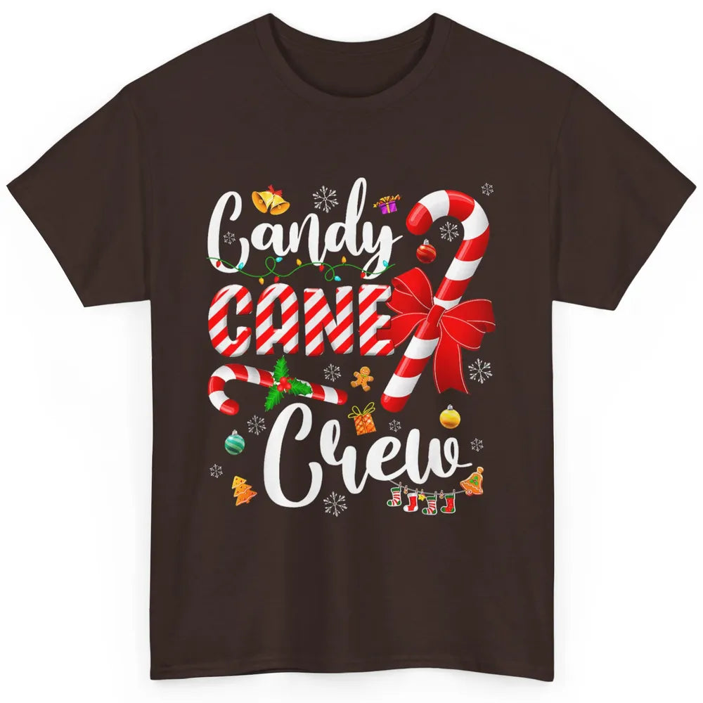 Merry Christmas Sweet Candy Cane Crew Xmas Tree Lights Santa Classic Unisex T-Shirt