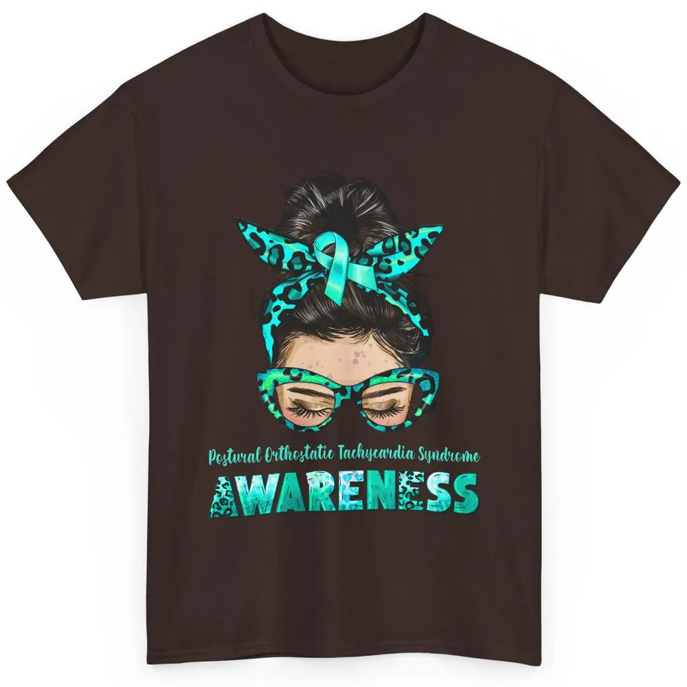 Postural Orthostatic Tachycardia Syndrome Ribbon Messy Bun Classic Unisex T-Shirt