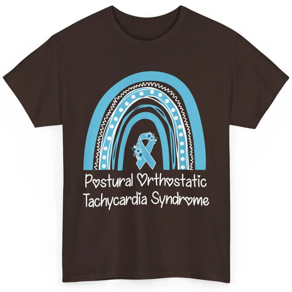 Postural Orthostatic Tachycardia Syndrome Turquoise Rainbow Classic Unisex T-Shirt