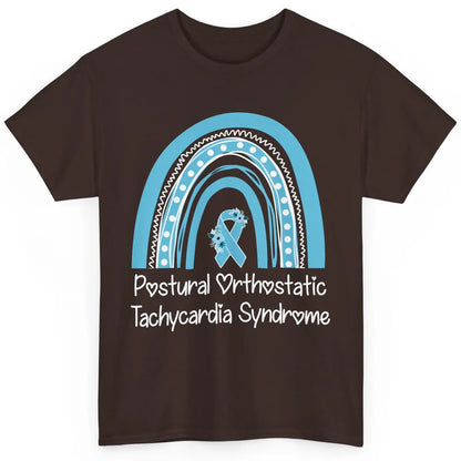 Postural Orthostatic Tachycardia Syndrome Turquoise Rainbow Classic Unisex T-Shirt