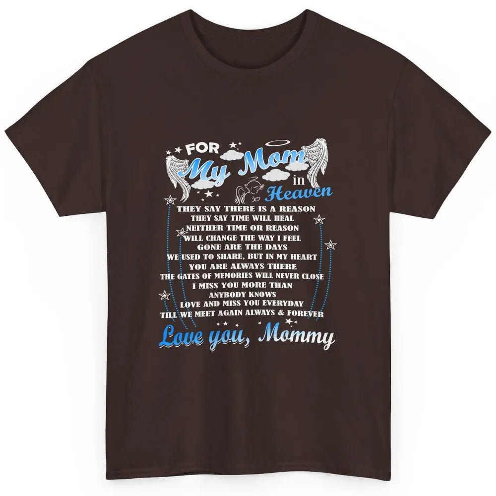 My Mom In Heaven Angel Wings Mother In Memories My Guardian Classic Unisex T-Shirt