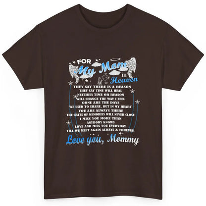 My Mom In Heaven Angel Wings Mother In Memories My Guardian Classic Unisex T-Shirt