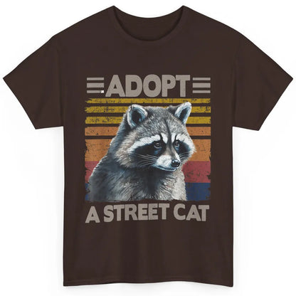 Retro Adopt A Street Cat Raccoon Watercolor Possum Adoption Classic Unisex T-Shirt