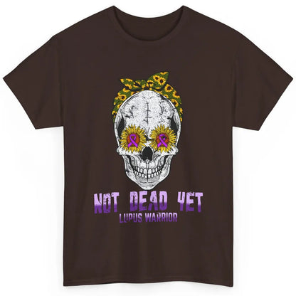 Not Dead Yet Skull Lupus Awareness Funny Sunflower Skeleton Classic Unisex T-Shirt