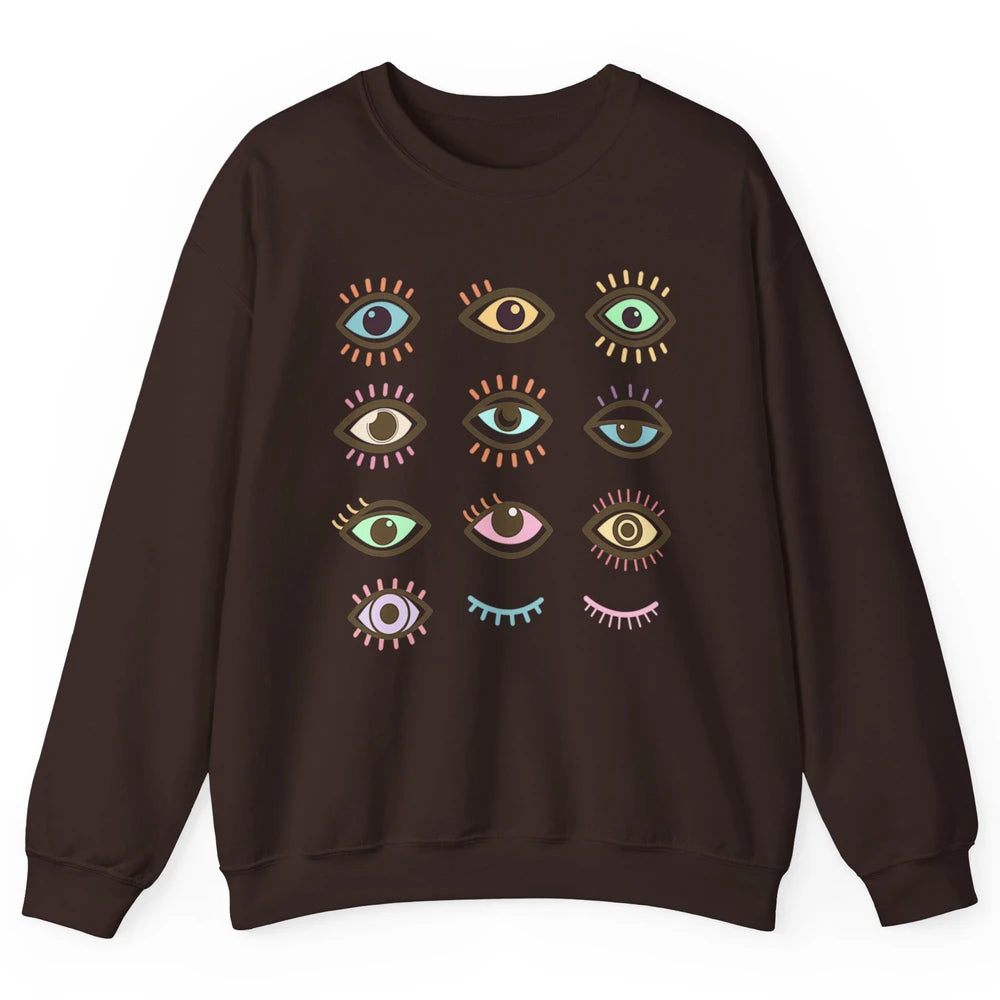 Ophthalmic Technician Tech Optometry Optician Eyes Rainbow Unisex Crewneck Sweatshirt