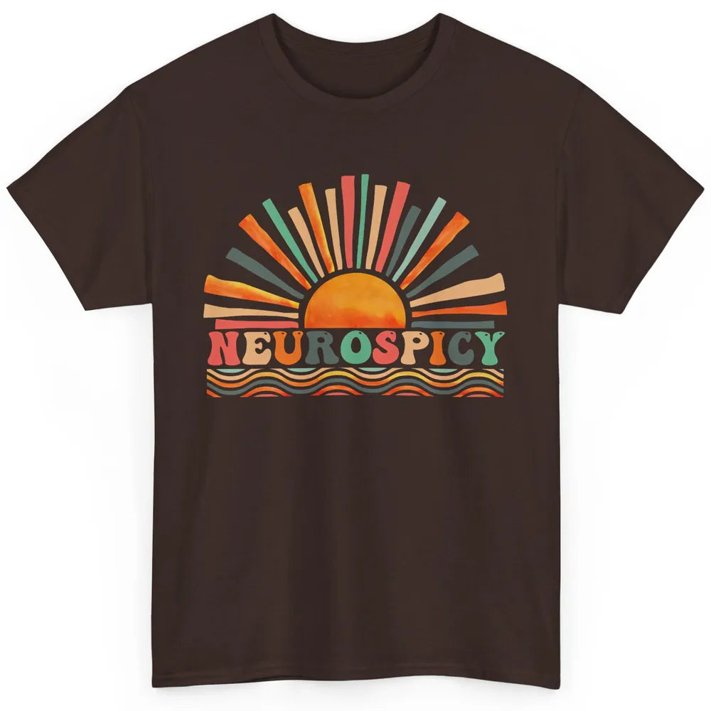 Retro Neurospicy Funny ADHD Neurodiversity Autism Awareness Classic Unisex T-Shirt