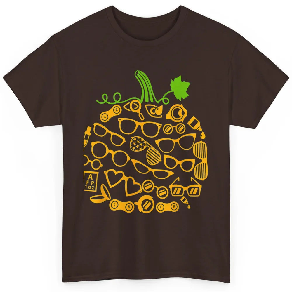 Pumpkin Glasses Optometry Optician Halloween Spooky Season Classic Unisex T-Shirt