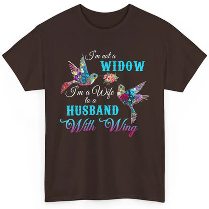 Not Widow Wife Of Husband In Heaven Angel With Wings Birds Classic Unisex T-Shirt
