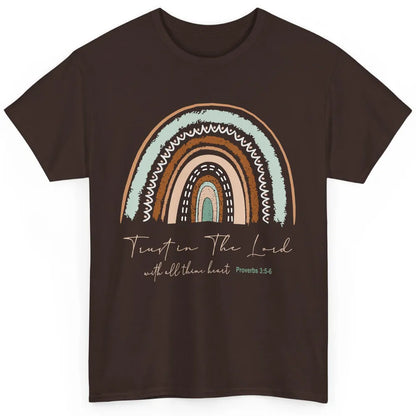Rainbow Trust In The Lord With All Heart Christian Religious Classic Unisex T-Shirt