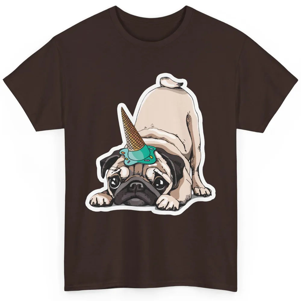 Puppy Pugs Funny Unicorn Pug Dog Lovers Gift Cute Pug Dog Classic Unisex T-Shirt