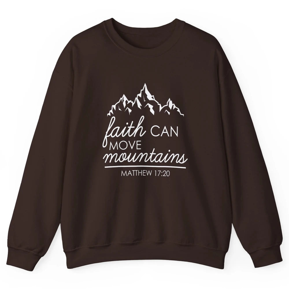 Bible Verse Jesus Christian Religion Mountains God Faith Unisex Crewneck Sweatshirt