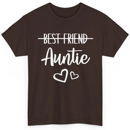 Promoted From Bestie To Auntie Pregnancy Reveal Bestfriend Classic Unisex T-Shirt