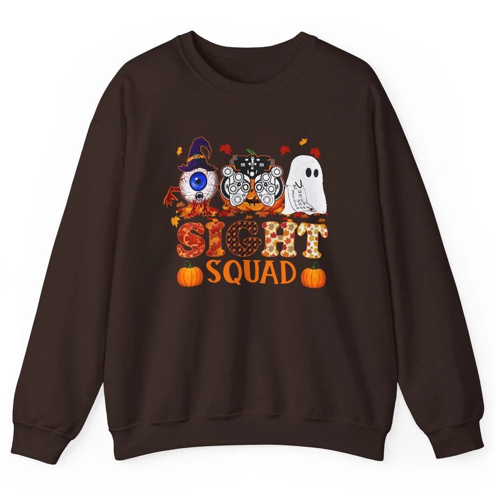 Optometrist Halloween Sight Squad Witch Pumpkin Optician Unisex Crewneck Sweatshirt