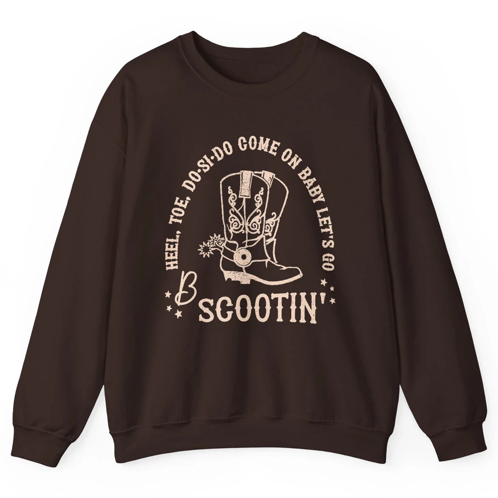 Retro Cowboy Come On Boot Scootin' Boogie Western Country Unisex Crewneck Sweatshirt