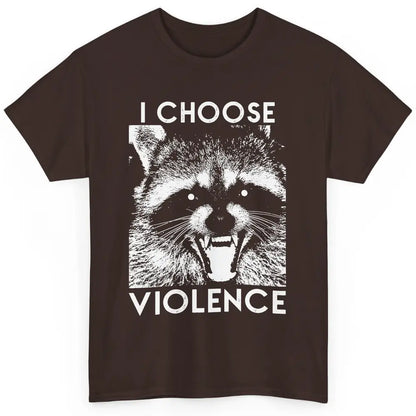 Funny Raccoon Disobey I Choose Violence Sarcastic Raccoon Classic Unisex T-Shirt