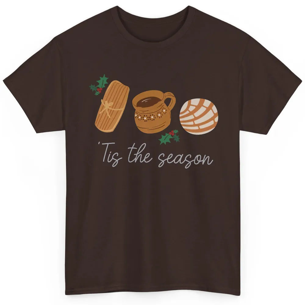 Mexican Christmas Feliz Navidad Concha Tamale Sweet Bread Classic Unisex T-Shirt