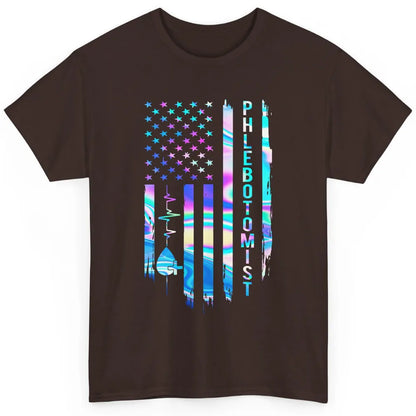Phlebotomist Flag Blood Lab Vein Phlebotomy Life Nurse PT Classic Unisex T-Shirt