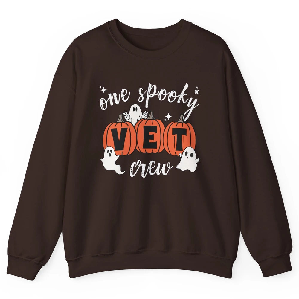 One Spooky Veterinarian Vet Squad Halloween Vet Tech Nurse Unisex Crewneck Sweatshirt