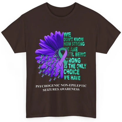 PNES Awareness We Don't Know How Strong Purple Teal Ribbon Classic Unisex T-Shirt