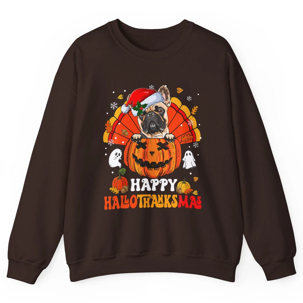 Mummy French Bulldog Dog Witch Happy Halloween Spooky Season Unisex Crewneck Sweatshirt