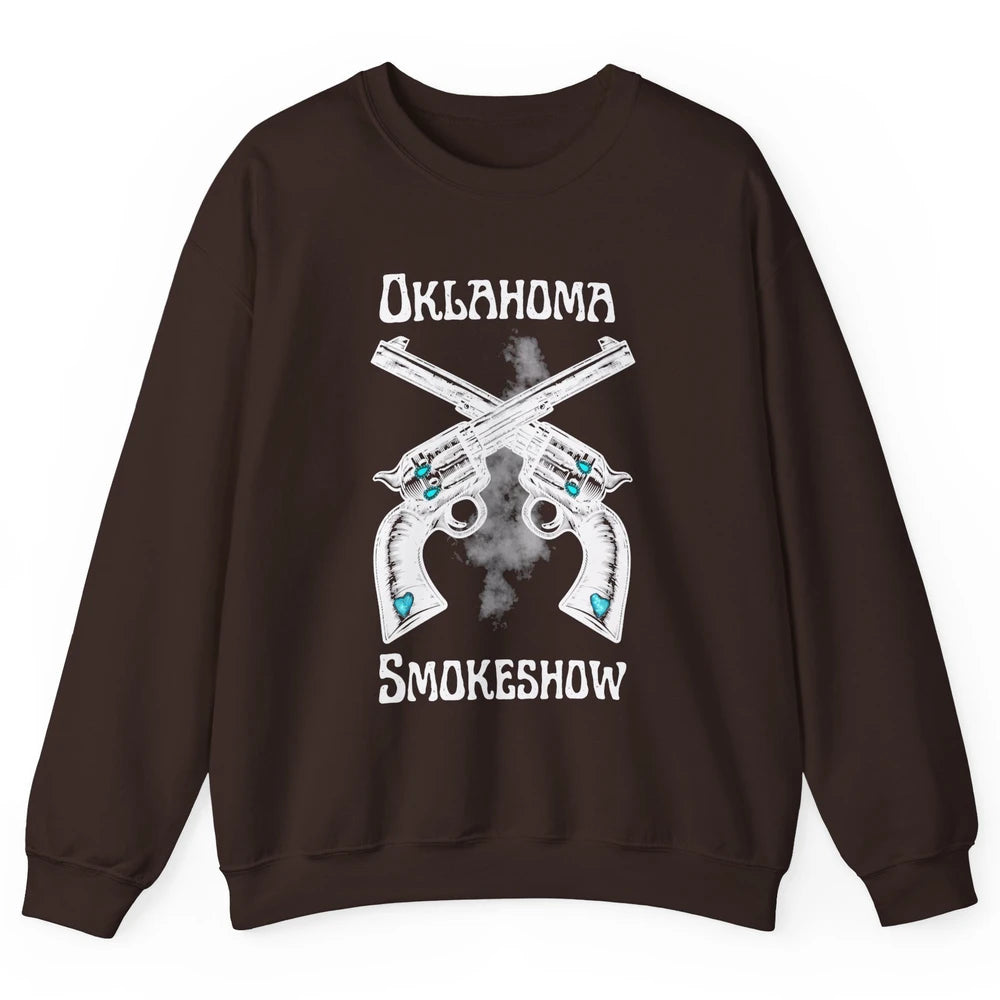 Retro Cowgirl Oklahoma Smokeshow Western Country Small Town Unisex Crewneck Sweatshirt