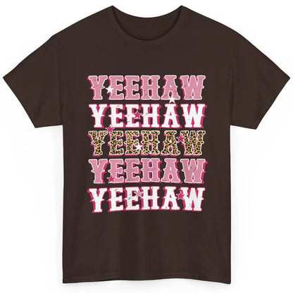 Retro Leopard Yeehaw Western Country Cowboy Cowgirl Costume Classic Unisex T-Shirt