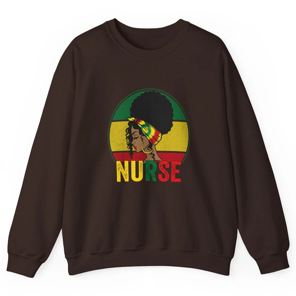Black History Month Nurse Registered Black Women Medical Unisex Crewneck Sweatshirt