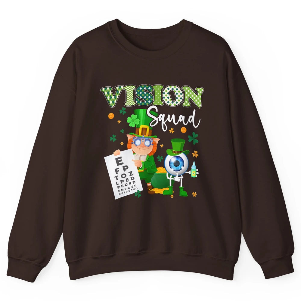 Optometrist St Patrick’s Day Vision Squad Optometry Shamrock Unisex Crewneck Sweatshirt