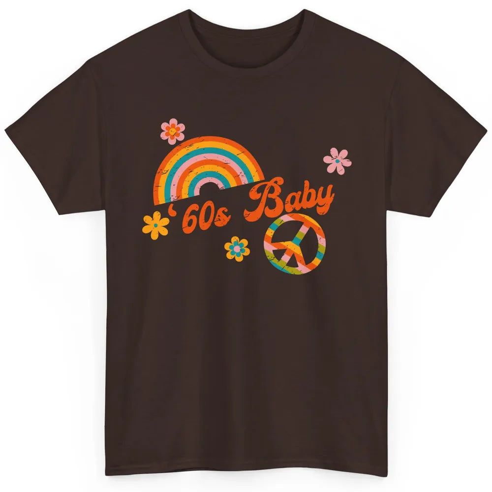 Retro Rainbow 60s Baby Made In 60s 1960s Born Birthday Day Classic Unisex T-Shirt