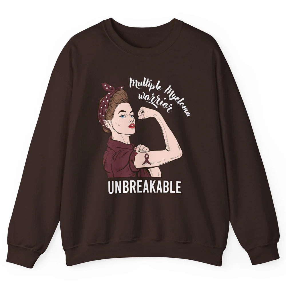 Multiple Myeloma Warrior Unbreakable Myeloma Cancer Survivor Unisex Crewneck Sweatshirt