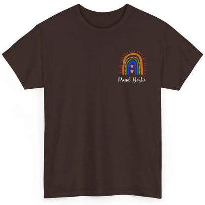 Rainbow Proud Bestie Proud Ally LGBT Gay Pride Month Classic Unisex T-Shirt