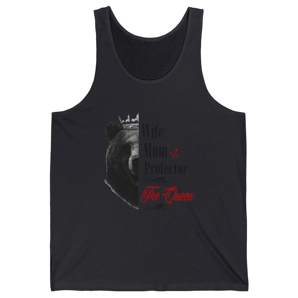 Mommy Queen Bear Wife Mom Protector Queen Mothers Day Gift Unisex Jersey Tank