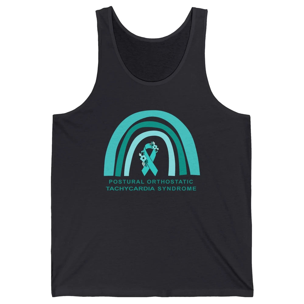 POTS Postural Orthostatic Tachycardia Syndrome Turquoise Unisex Jersey Tank