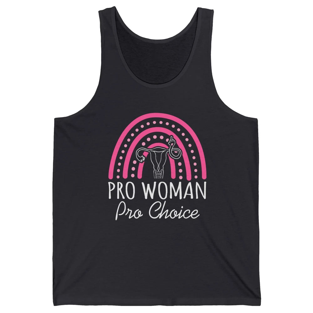 Pro Women Pro Choice My Uterus Rainbow Abortion Rights Unisex Jersey Tank